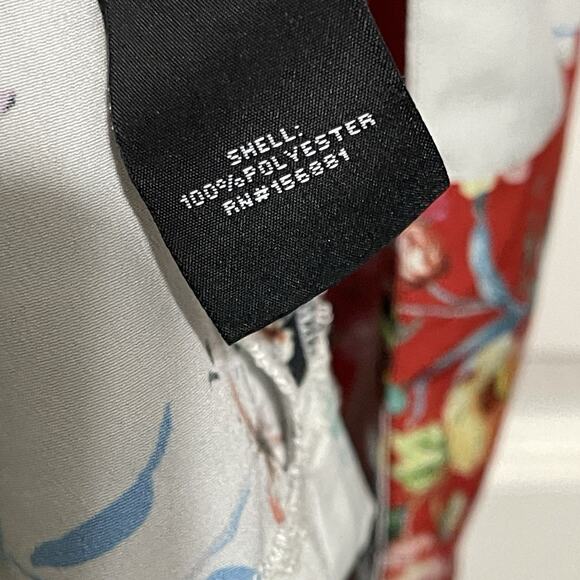 Maree Pour Toi Floral Patchwork Blazer Jacket Mixed Media Boho Artsy - Picture 4 of 5